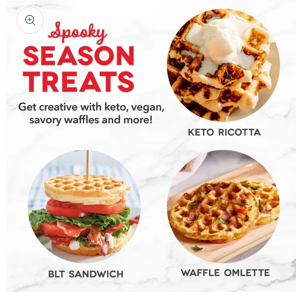New Dash Orange Mini Pumpkin Waffle Maker